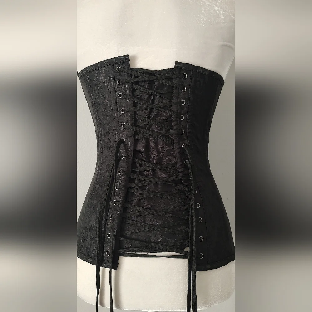 Spirit Corset Women Color Black Zipper Front Size Small Good Condition